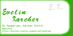 evelin karcher business card